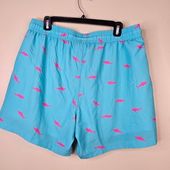 Maamgic "PINK SHARKS" Drawstring Lined Swim Trunks/Shorts size xl nwt - Picture 8 of 9